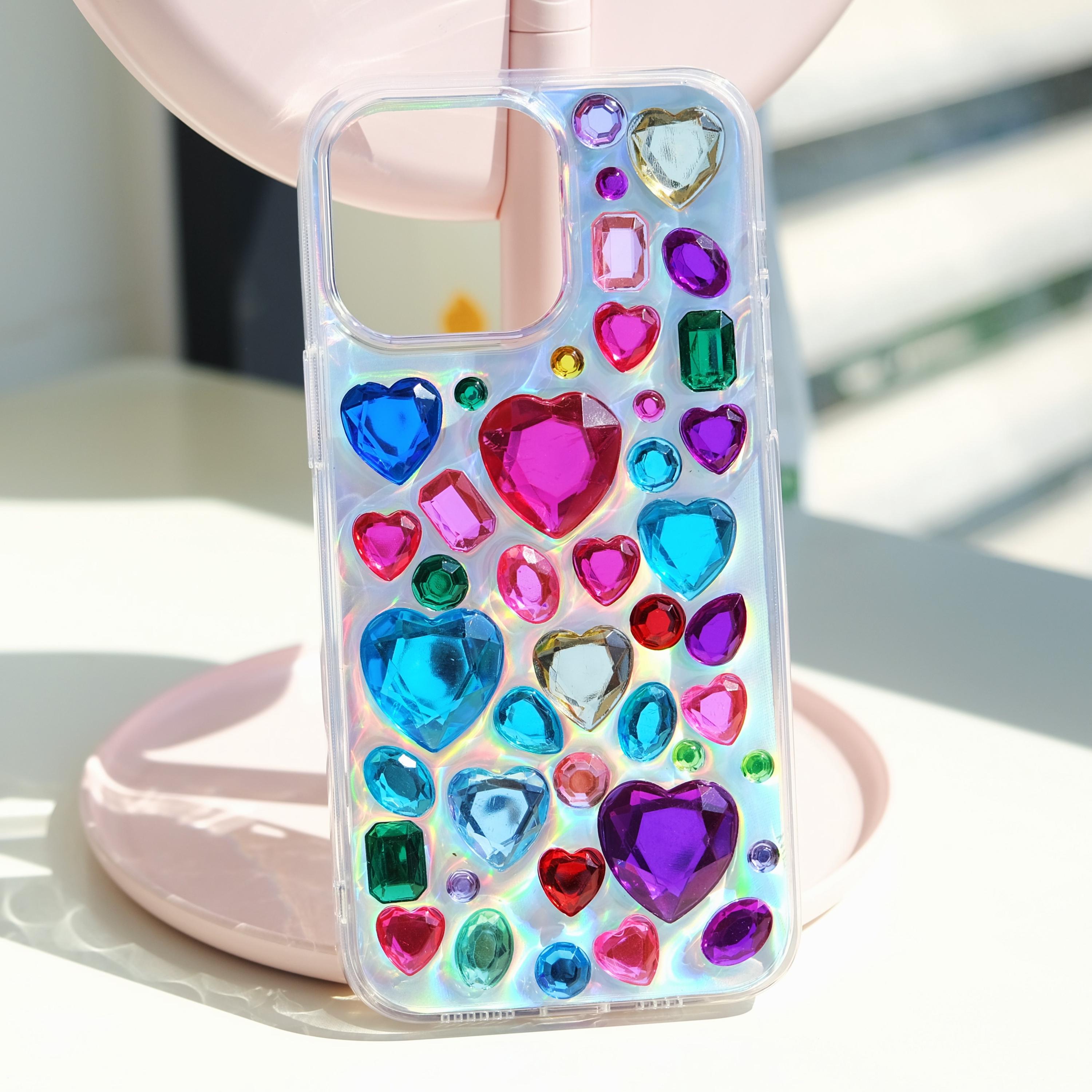 Bling rhinestone heart gem phone case - image 3