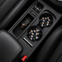 Embroidered Daisy Car Coasters - Set of 2 - image 8