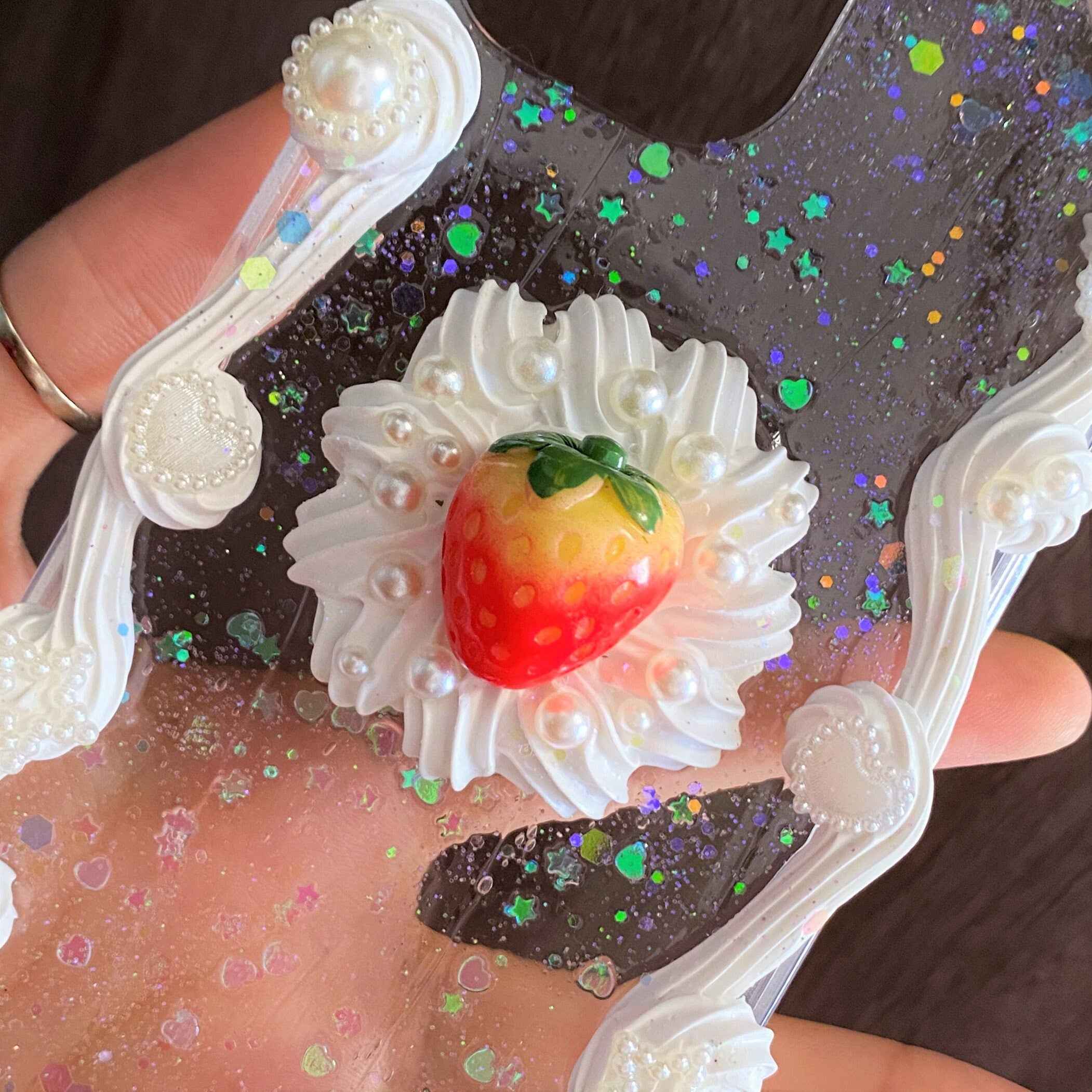 Custom Decoden Phone Case Strawberry