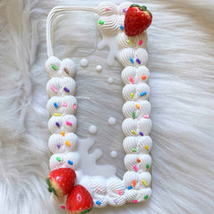 Custom Decoden Phone Case Strawberry & Sprinkles