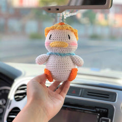 Crochet Car Mirror Hanging Accessory- Duck