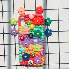 Decoden Phone Case Rainbow Daisy Flower