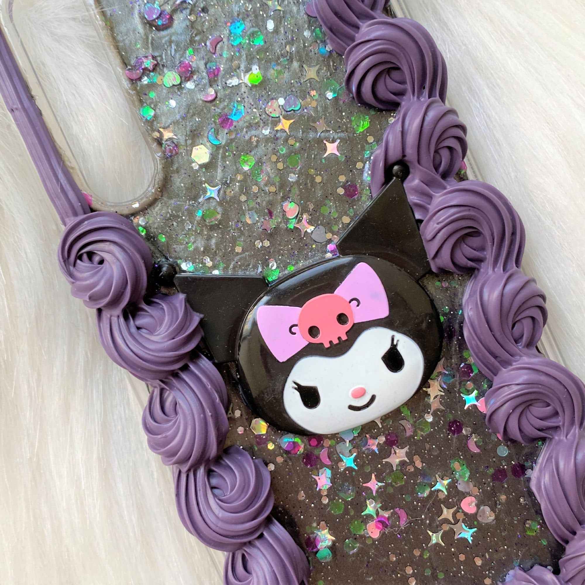 Anime Decoden Phone Case Glitter Kuromi