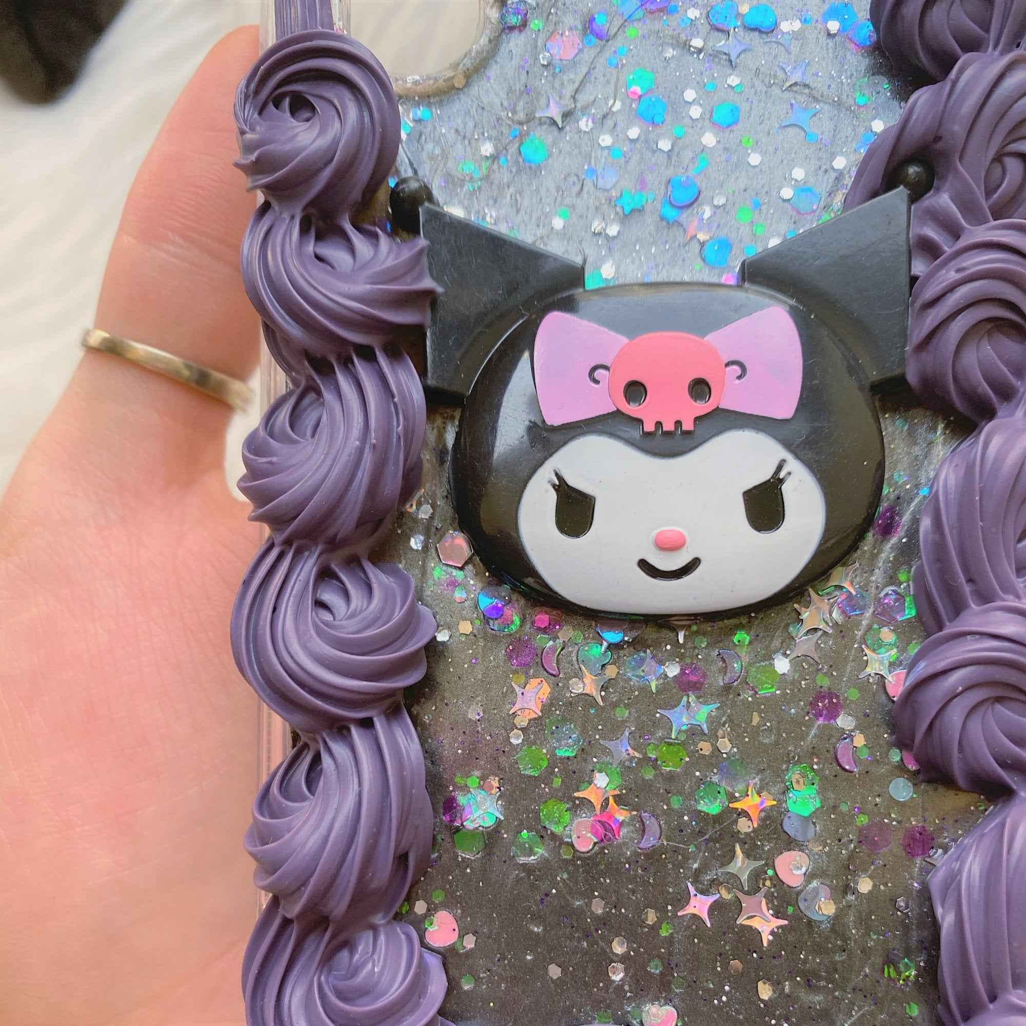 Anime Decoden Phone Case Glitter Kuromi