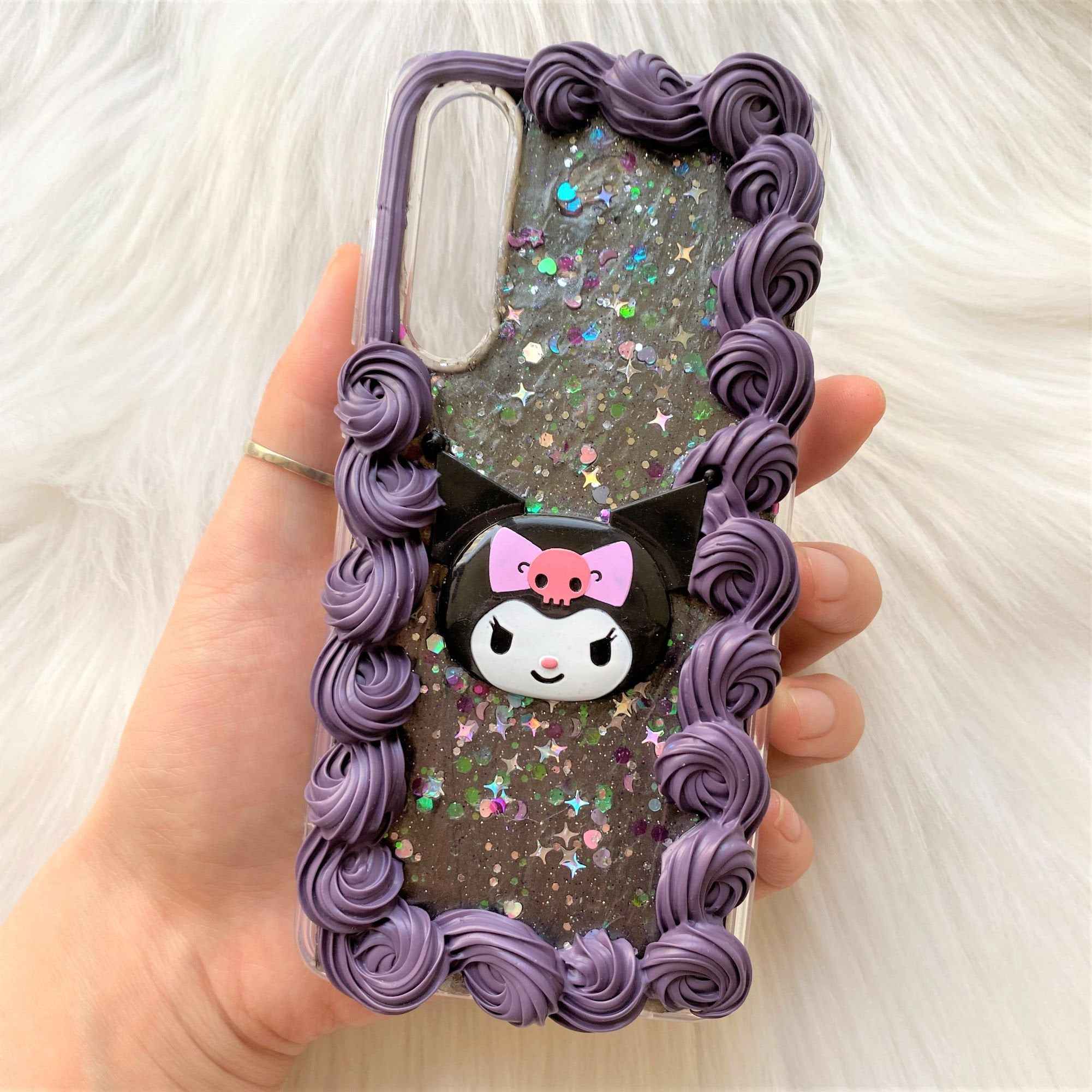 Anime Decoden Phone Case Glitter Kuromi