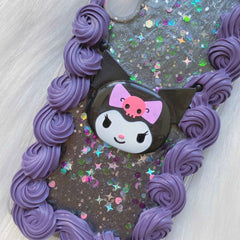 Anime Decoden Phone Case Glitter Kuromi