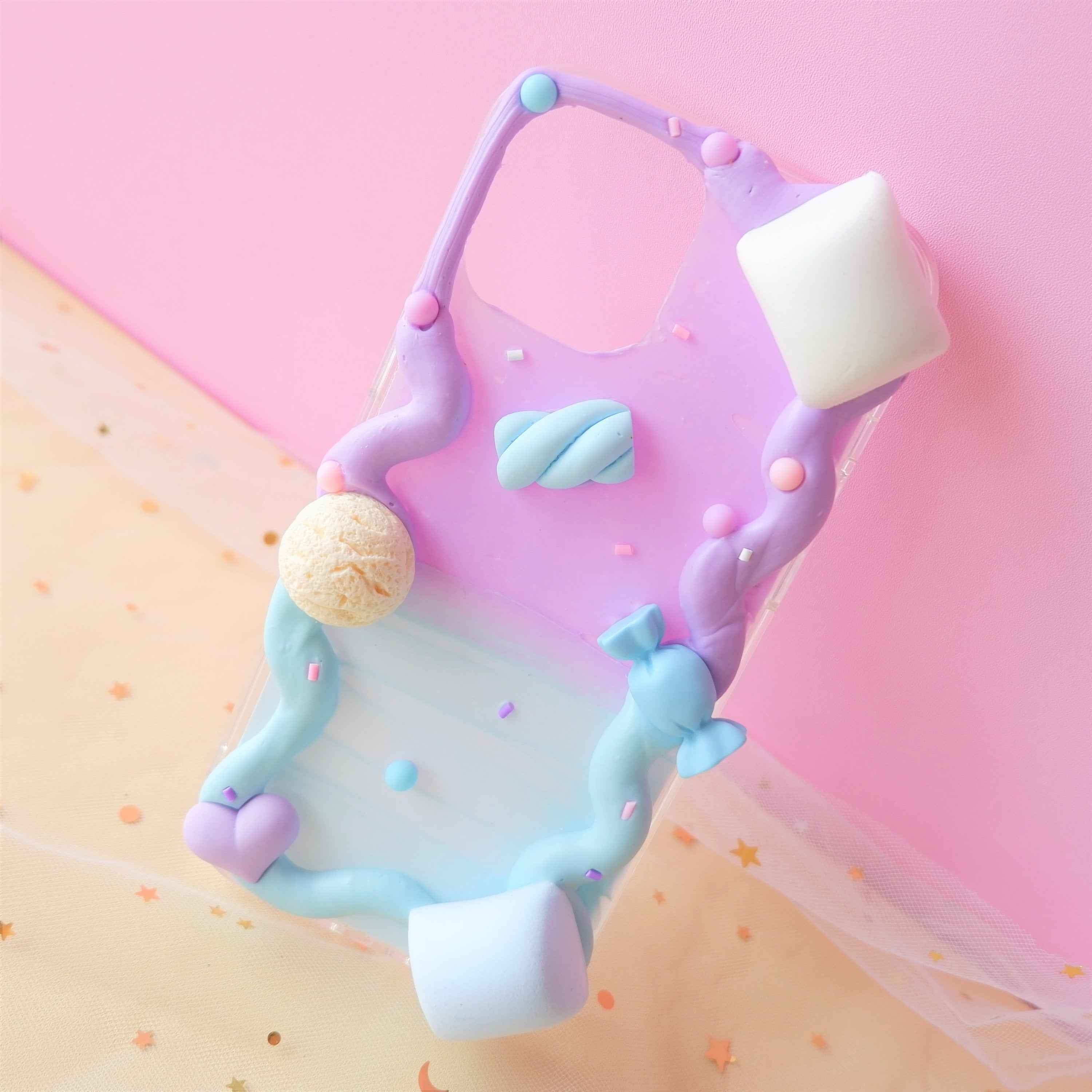 Decoden Phone Case Marshmallow & Ice Cream