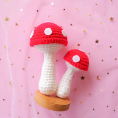 Crochet Car Dashboard Decor-Mushroom