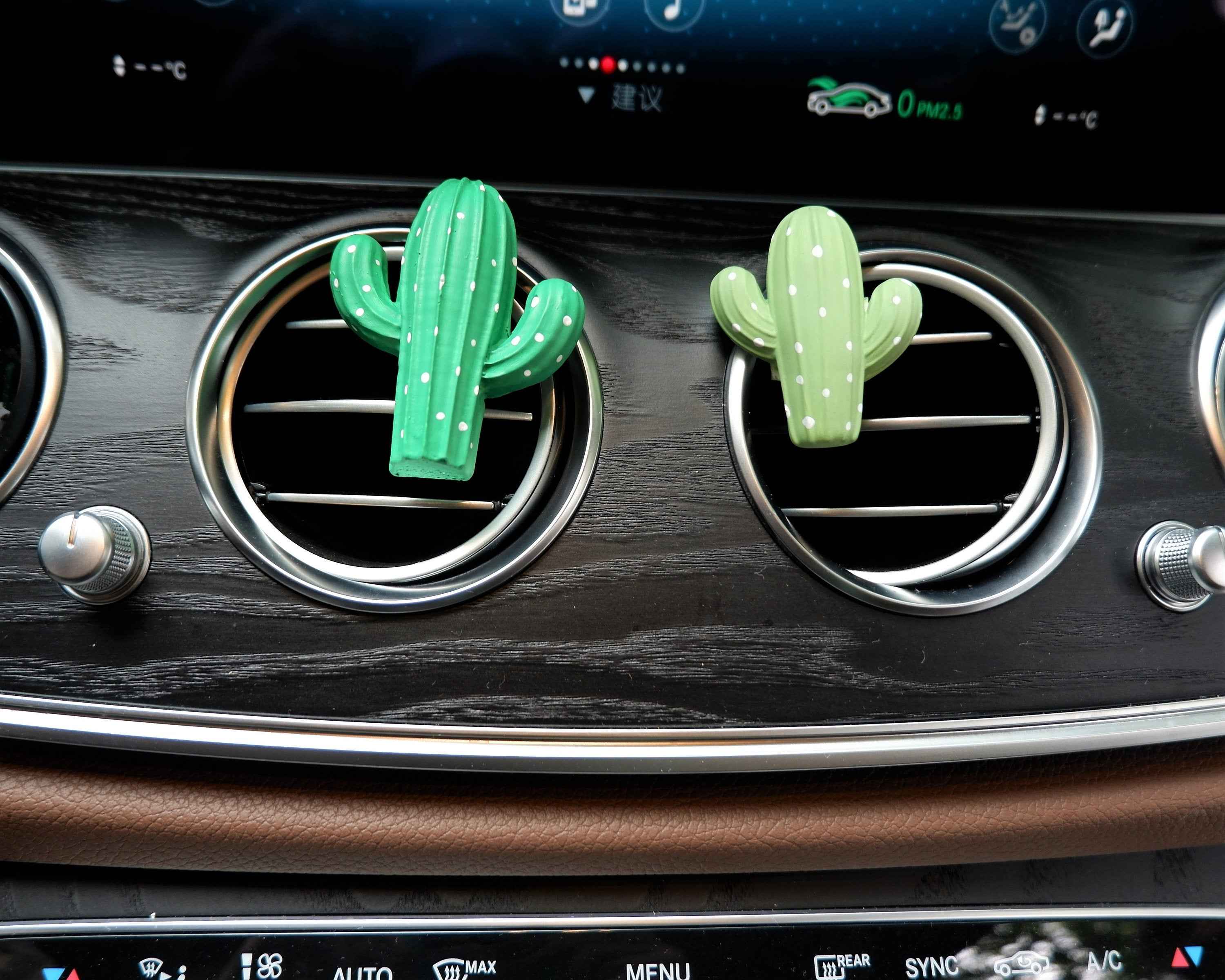 2Pcs Cactus Car Vent Clips Air Freshener