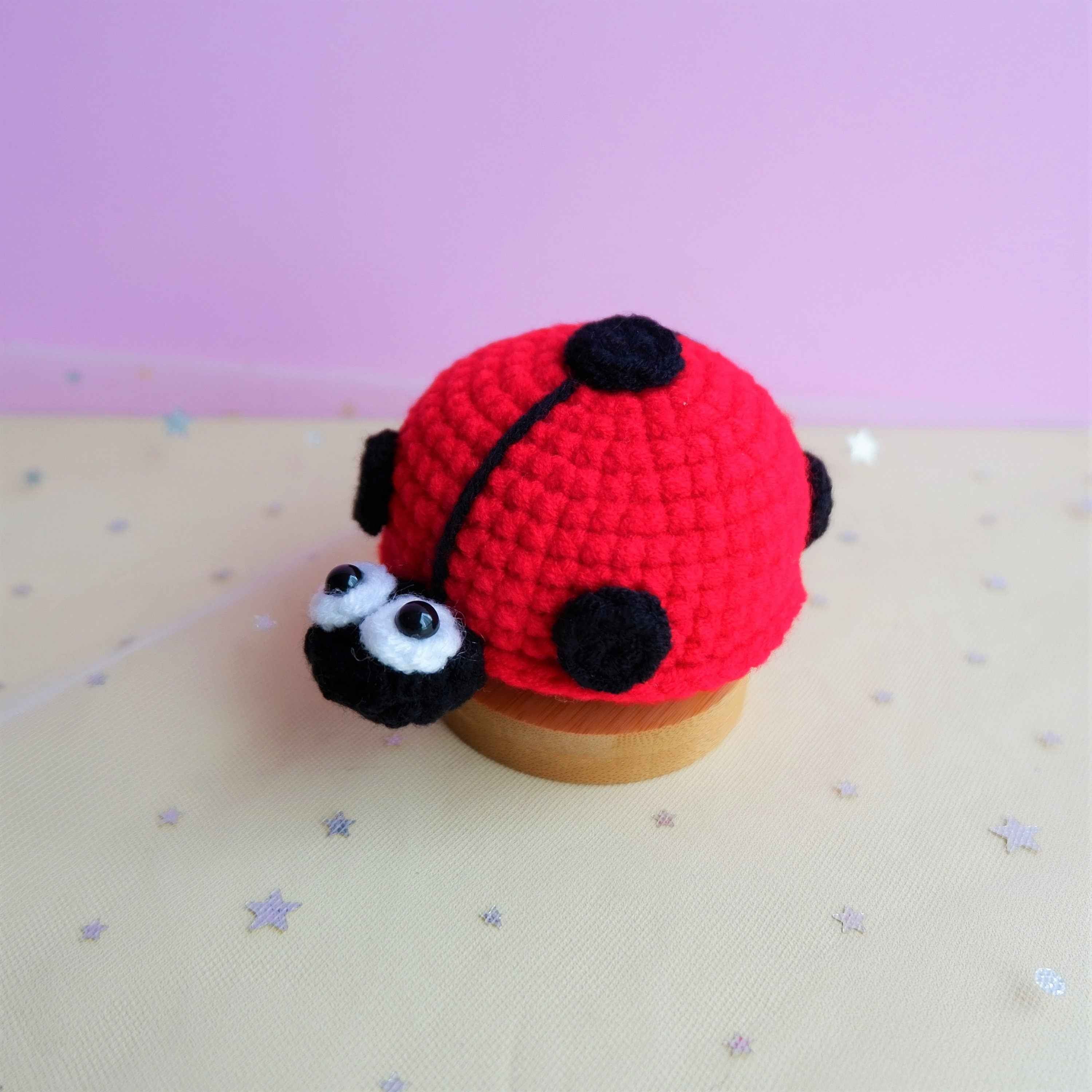 Crochet Car Dashboard Decor- Ladybug