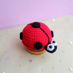 Crochet Car Dashboard Decor- Ladybug
