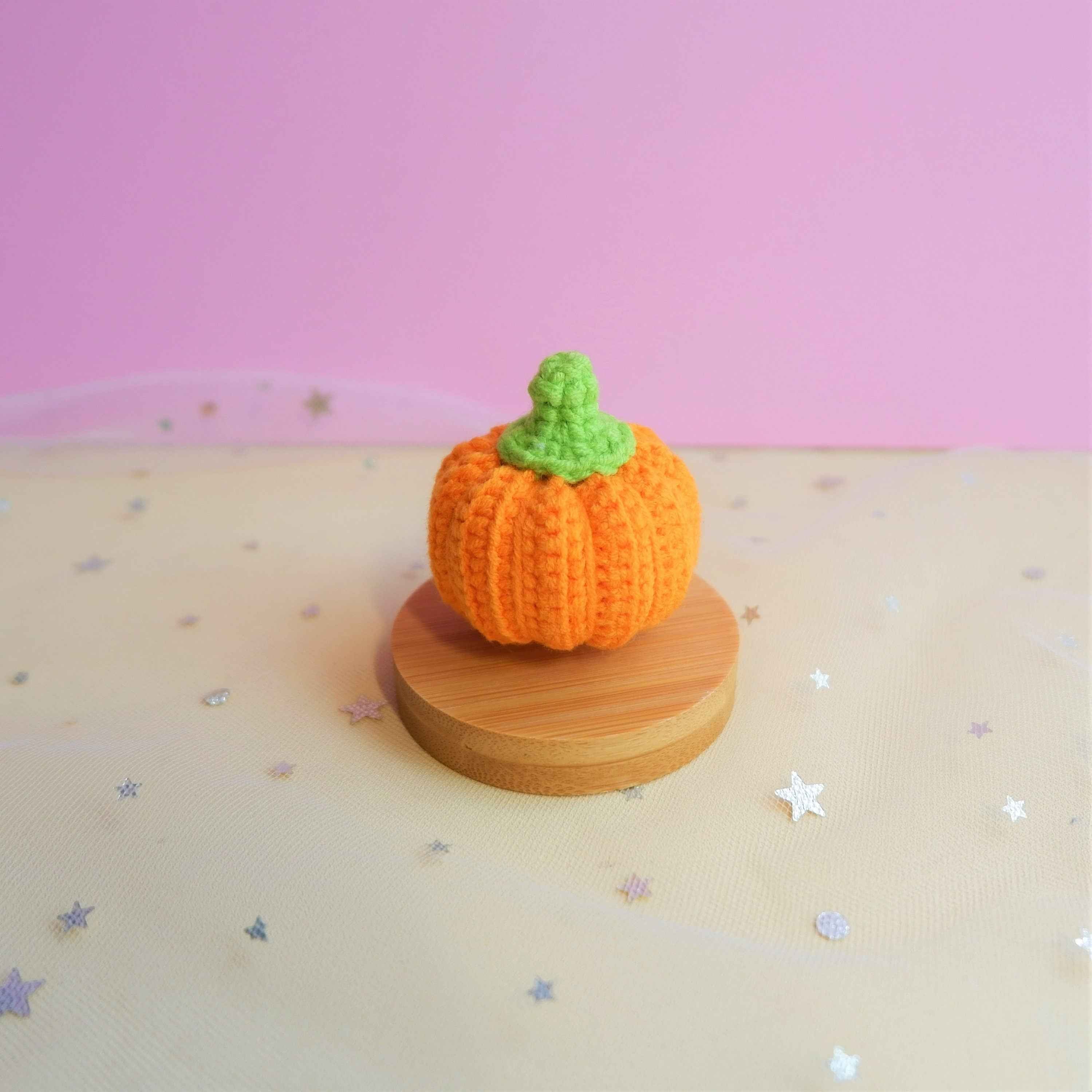 Crochet Car Dashboard Accessory- Mini Pumpkin