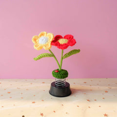 Crochet Car Dashboard Decor- Conjoined Little Flowers
