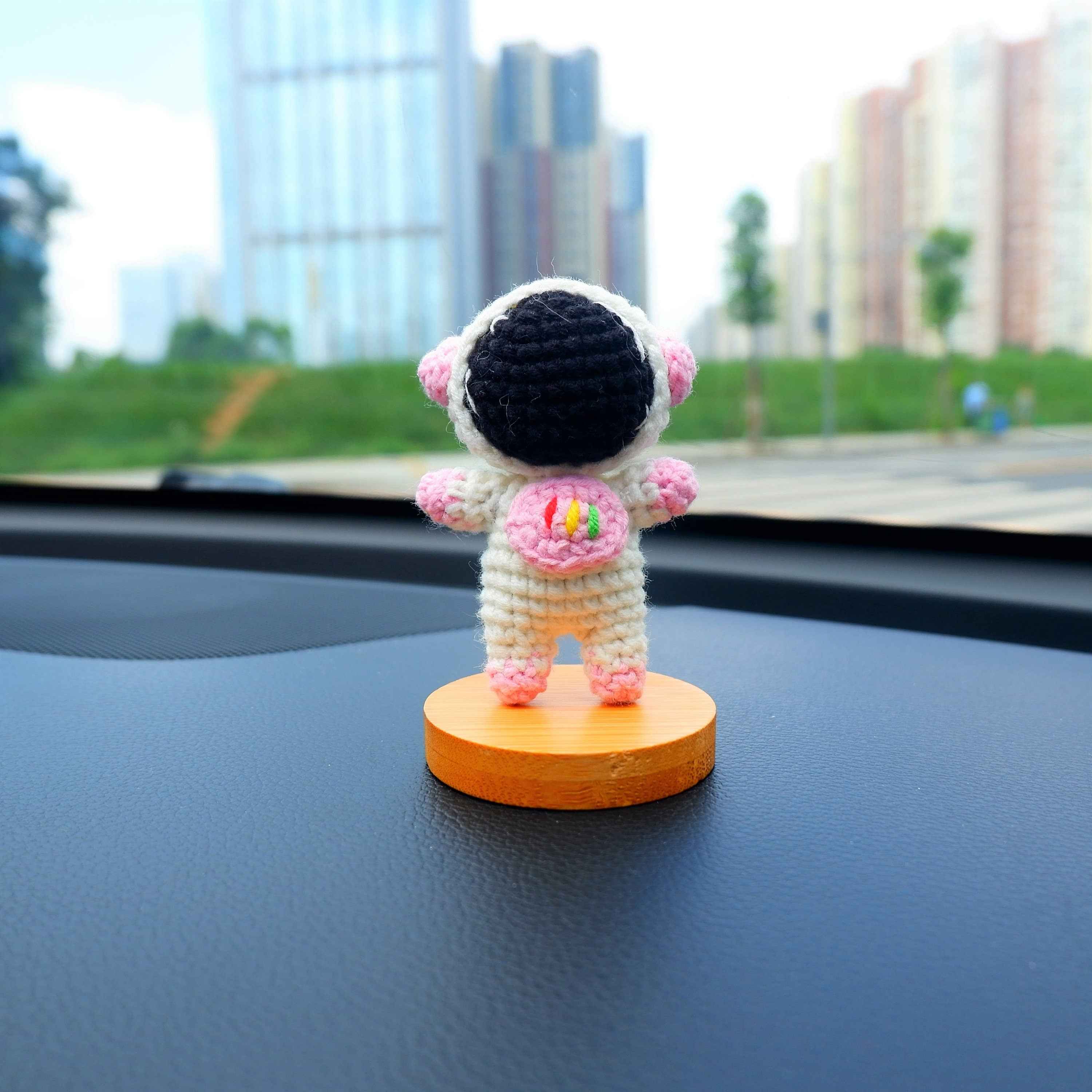 Crochet Car Dashboard Decor- Astronauts