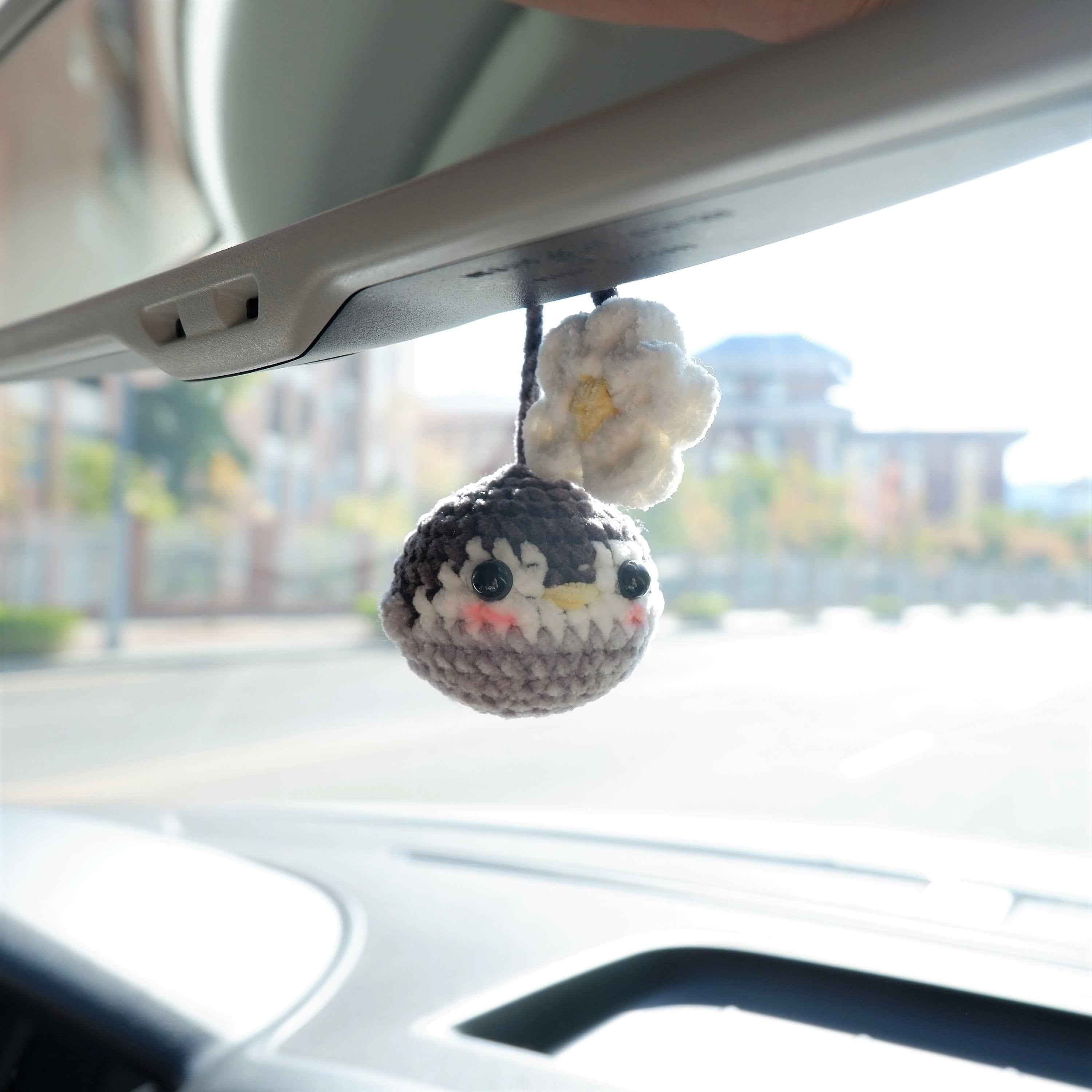 Car Mirror Hanging Accessories- Fluffy Penguin/Avocado & Daisy