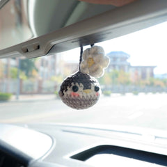 Car Mirror Hanging Accessories- Fluffy Penguin/Avocado & Daisy