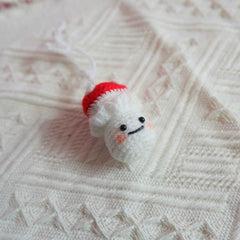 Car Mirror Hanging Accessory- Milk Bottle Smiley Mushroom