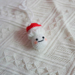 Car Mirror Hanging Accessory- Milk Bottle Smiley Mushroom