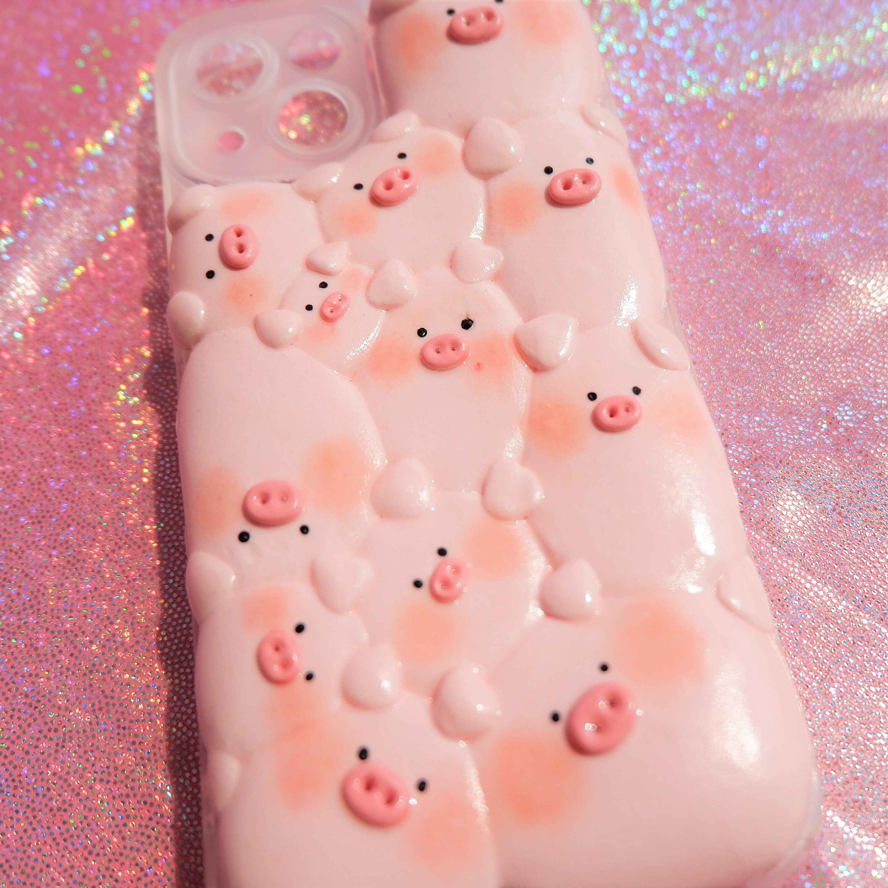 Clay Phone Case- Pink Piggy