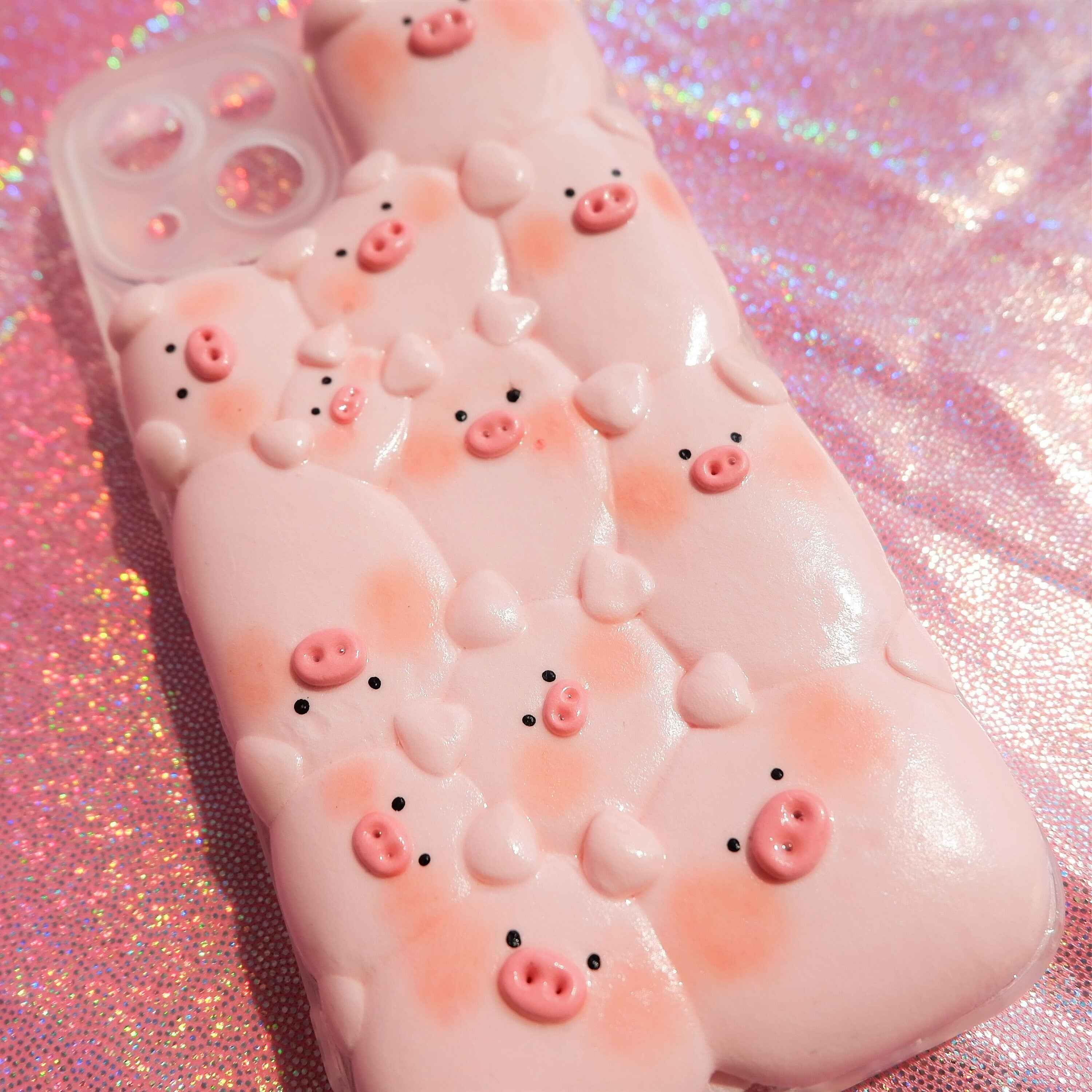 Clay Phone Case- Pink Piggy
