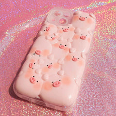 Clay Phone Case- Pink Piggy