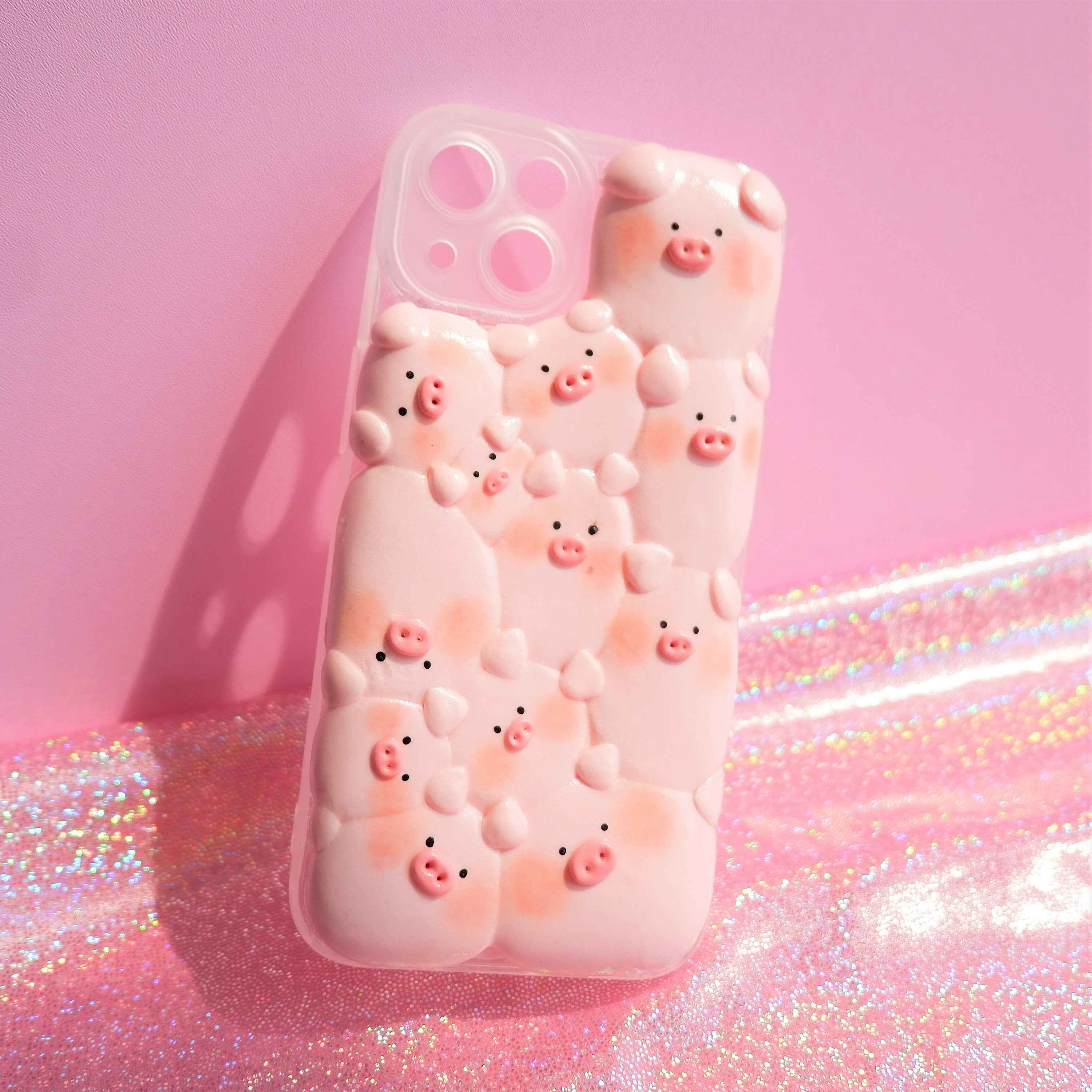 Clay Phone Case- Pink Piggy