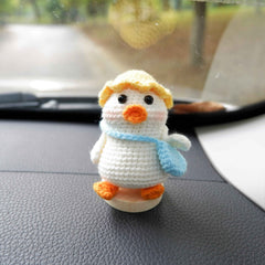 Crochet Car Dashboard Decor- Duck Mailman