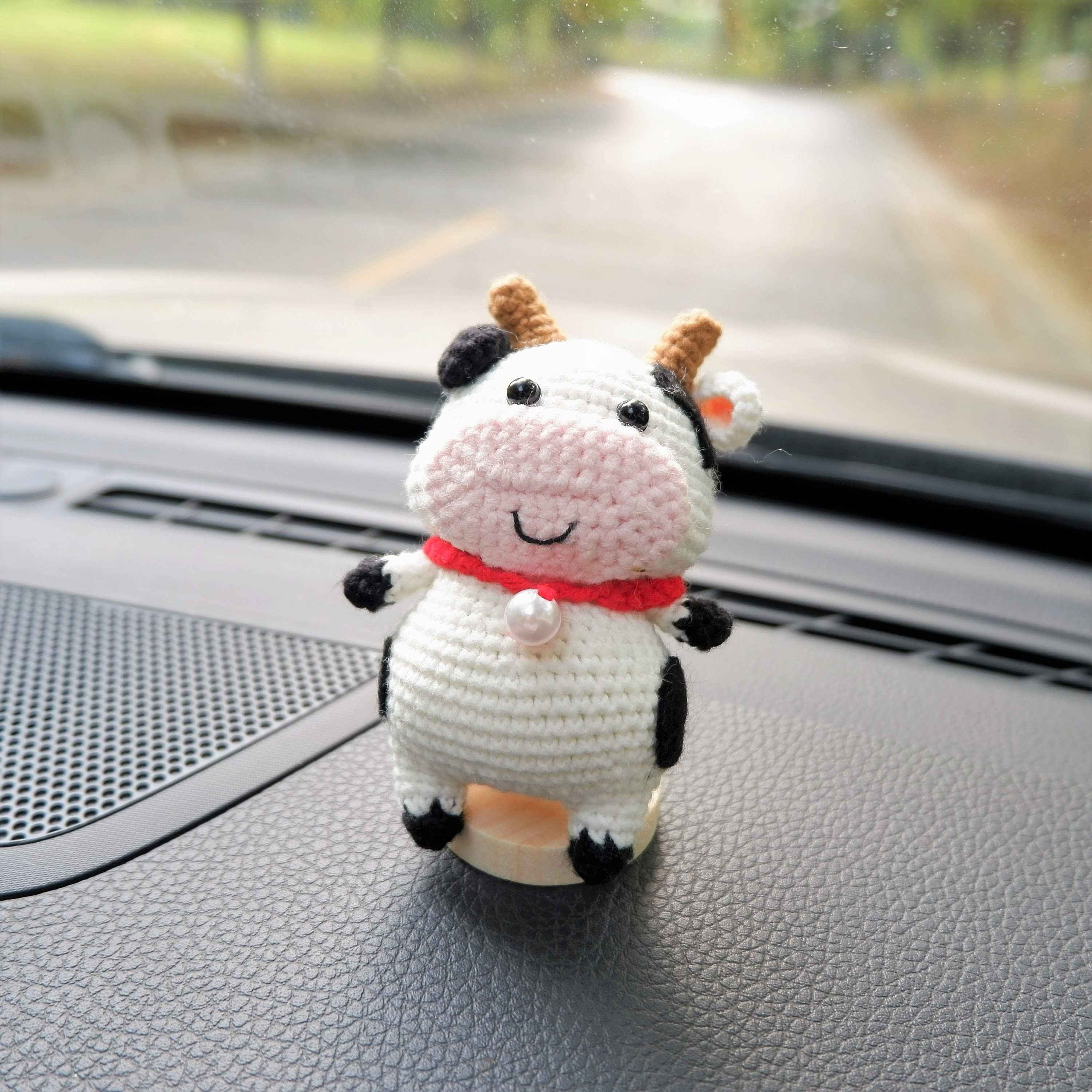 Crochet Car Dashboard Decor- Chunky Cow
