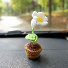 3pcs/2Pcs Car Interior Accessories, Mini Potted Rose/Lily of the Valley