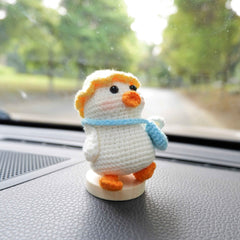 Crochet Car Dashboard Decor- Duck Mailman