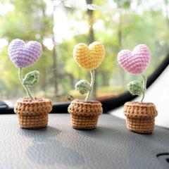 3pcs/2Pcs Car Accessories- Mini Hearts Flower