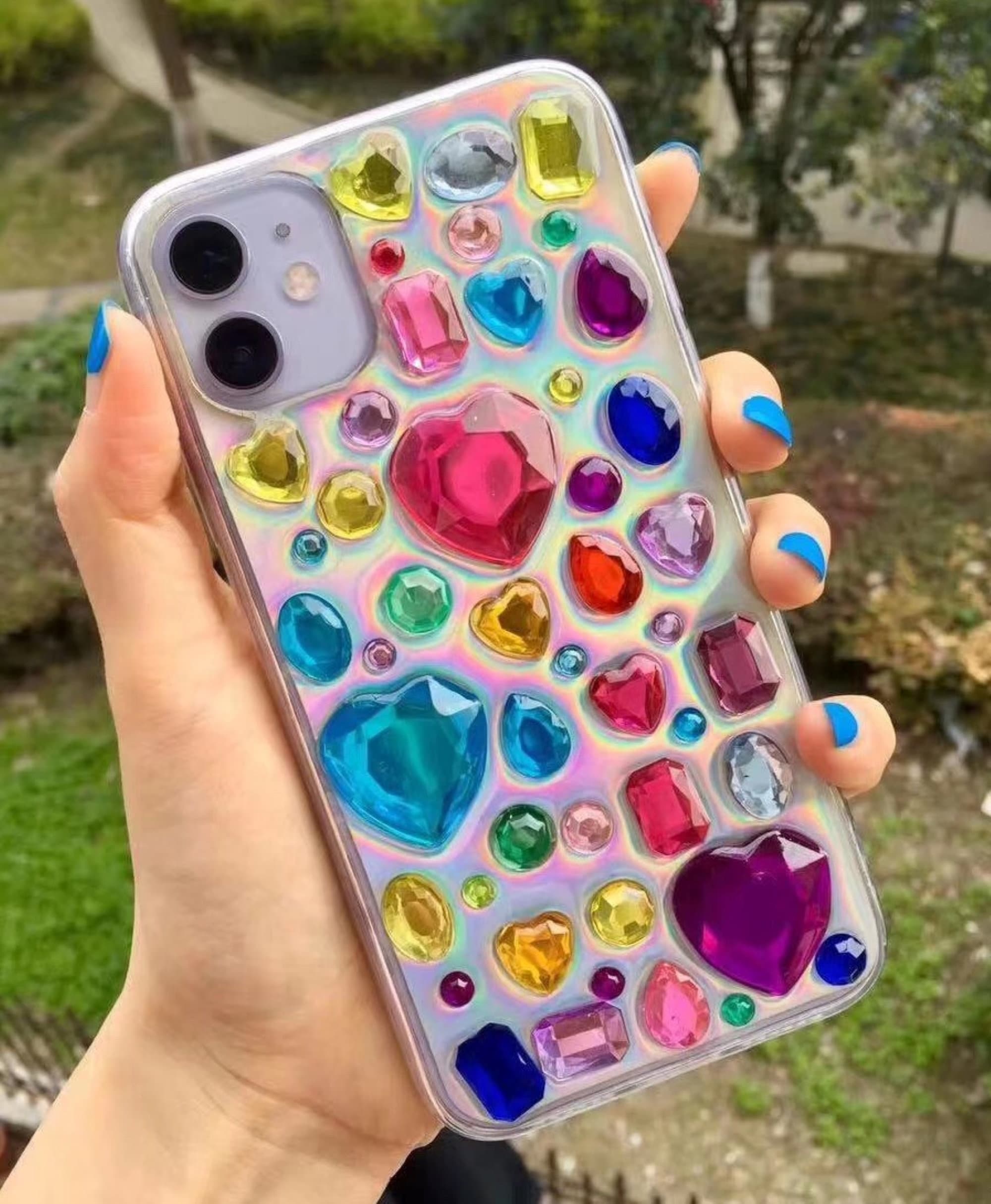 Bling rhinestone heart gem phone case - image 2