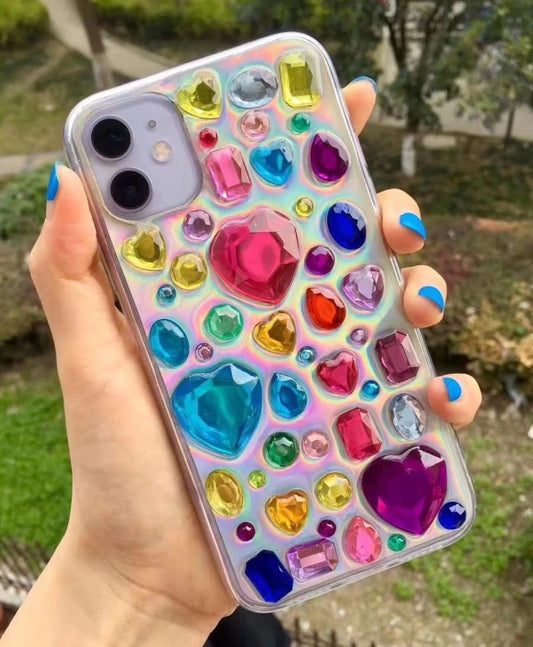 Bling rhinestone heart gem phone case - image 2