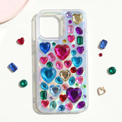 Bling rhinestone heart gem phone case - image 5