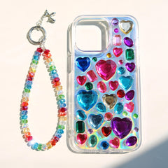 Bling rhinestone heart gem phone case - image 8