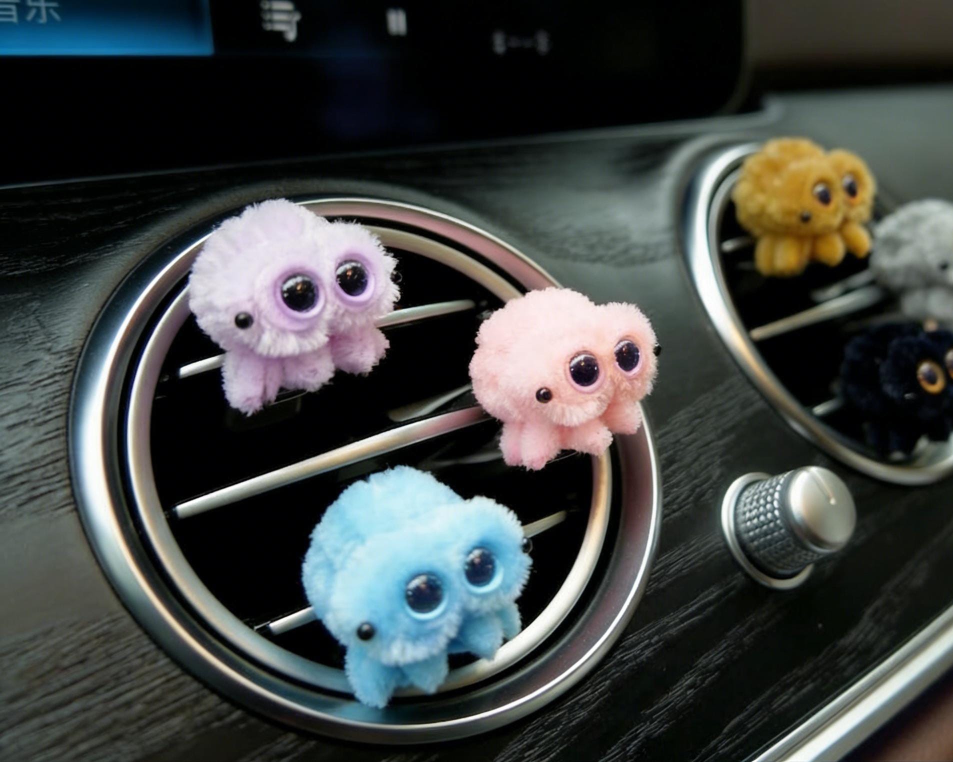 Chenille Spider Car Vent Clips Air Freshener