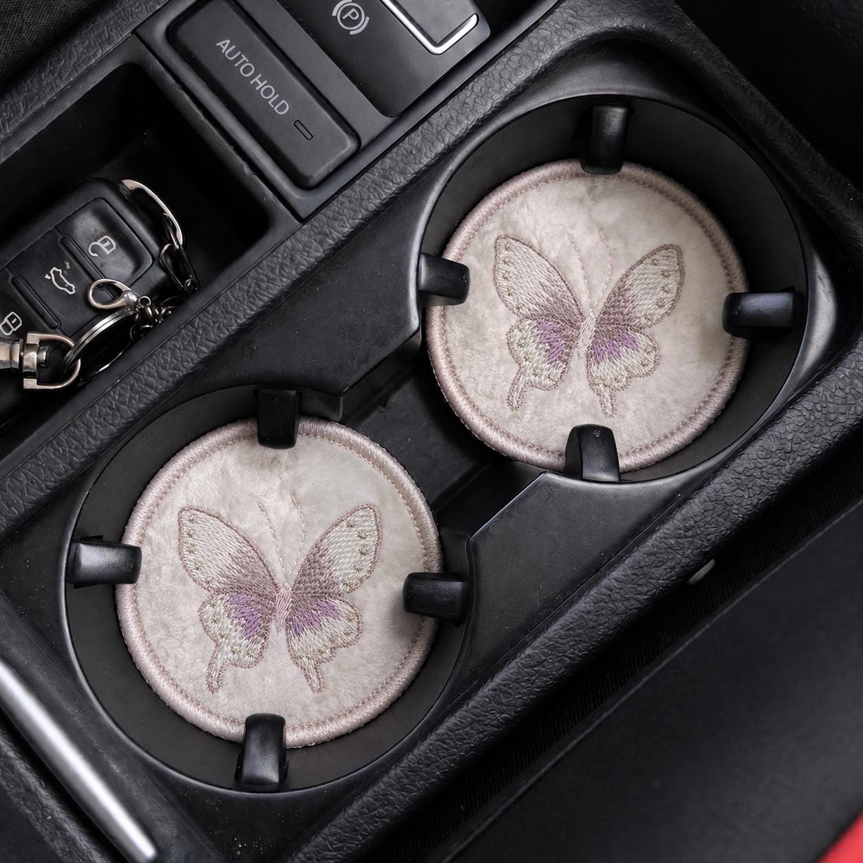 Embroidered Butterfly Car Coasters - Set of 2 - image 8