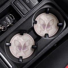 Embroidered Butterfly Car Coasters - Set of 2 - image 8