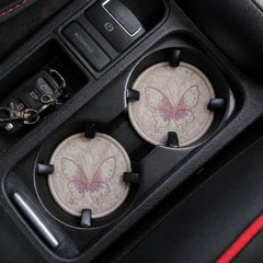 Embroidered Butterfly Car Coasters - Set of 2 - image 9