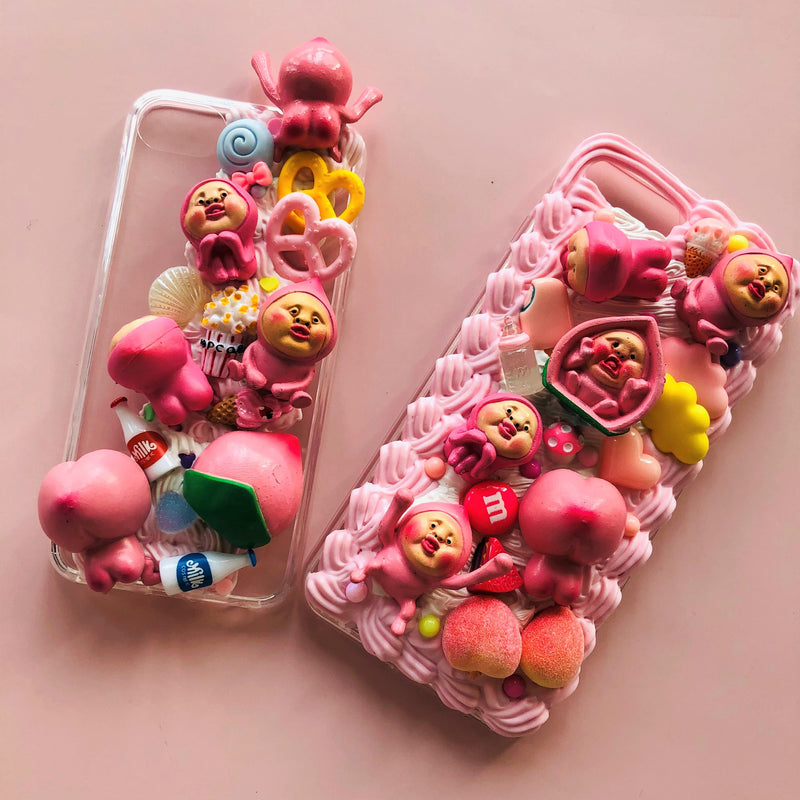 Decoden Phone Case, Cute Kobito Dolls Phone Case, 3D Phone Case, Anime Phone Case for iPhone 12/13/14/15 Pro Max, Galaxy, Christmas Gift