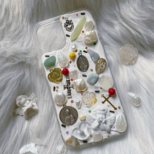 Decoden Phone Case, Mosaic Phone Case, Angel/Tarot/Star Coin 3D iPhone Case, Custom Phone Case for iPhone 13/14/15 Pro Max, OnePlus, Galaxy