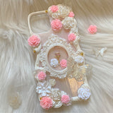 Custom Decoden Phone Case, Elegant Roses Phone Case, Baroque Aesthetic 3D Phone Case, Boho Phone Case for iPhone 12/13/14/15 Pro Max, Galaxy