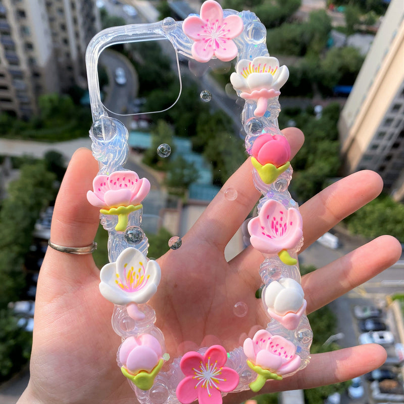 Decoden Phone Case, Flowers/Cherry Blossom Phone Case, Crystal Clear Phone Case, Custom Phone Case for iPhone 11/12/13/14, OnePlus, Galaxy