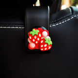 Set of 2 Car Hooks, Cute Decoden Strawberry Car Organizer, Car Seat Purse Hanger, Car Seat Hook, Car Headrest Hook, Car Accessory for Women