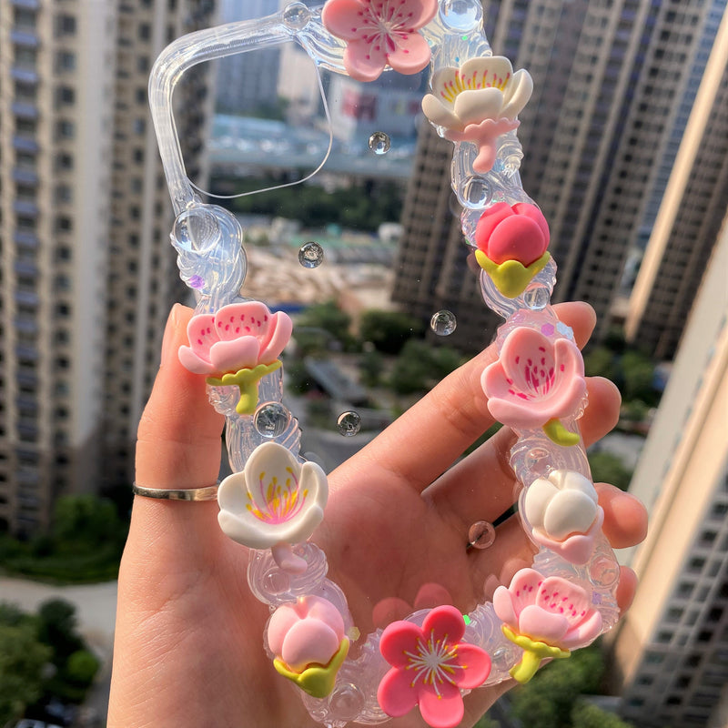 Decoden Phone Case, Flowers/Cherry Blossom Phone Case, Crystal Clear Phone Case, Custom Phone Case for iPhone 11/12/13/14, OnePlus, Galaxy