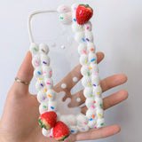 Decoden Phone Case, Strawberry/Sprinkles Phone Case, 3D iPhone Case, Custom Phone Case for iPhone 13/14/15 Pro Max, Galaxy, Christmas Gift