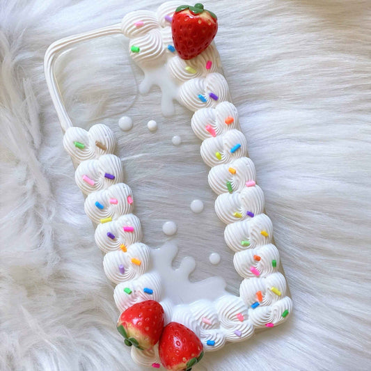 Custom Decoden Phone Case Strawberry & Sprinkles