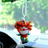 Crochet Clown Car Hanging Accessories, Car Rear View Mirror Accessory, Cute Interior Car Accessory, Goth Car Accessory, Halloween Gift