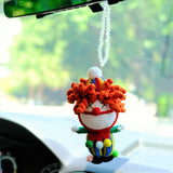 Crochet Clown Car Hanging Accessories, Car Rear View Mirror Accessory, Cute Interior Car Accessory, Goth Car Accessory, Halloween Gift