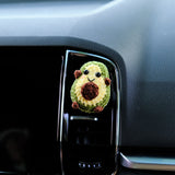 Crochet Avocado Car Vent Clip, Kawaii Smiley Avocado Car Air Freshener, Anime Interior Car Accessories, Cute Car Accessories Interior